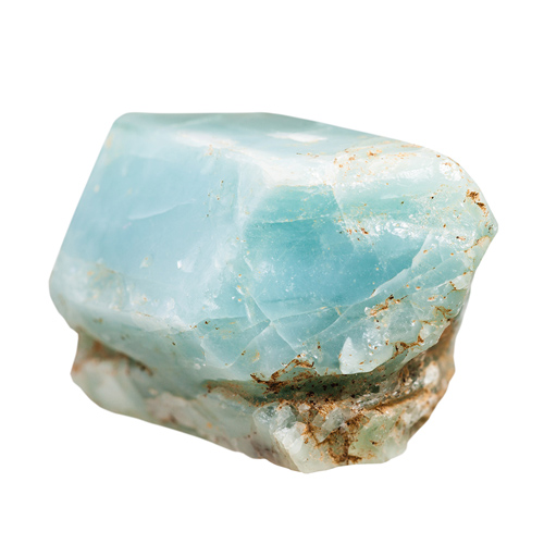 Light blue and white crystal stone
