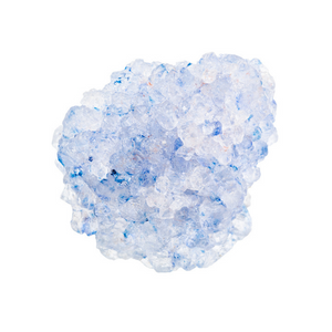 A blue sparkly crystal.