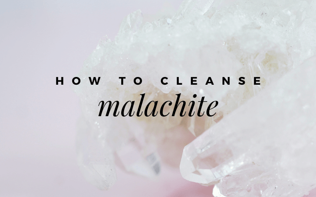 Image with text: How to cleanse malachite.