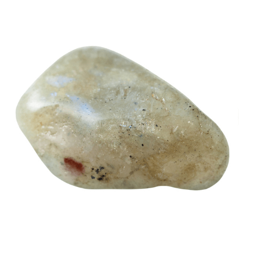 Beige stone called Labradorite.