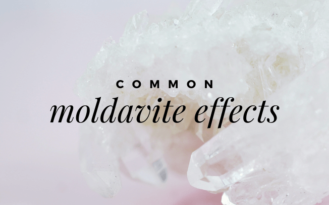 image with text overlay: common moldavite effects.