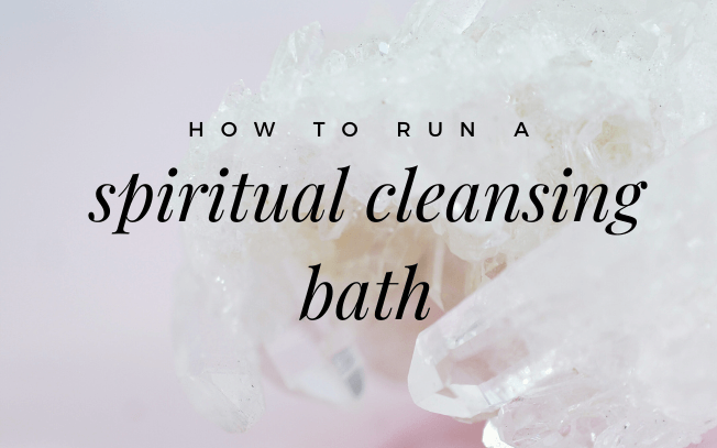 Image with text overlay: how to run a spiritual cleansing bath