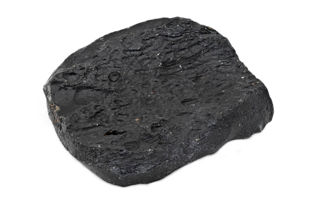 A black rock.