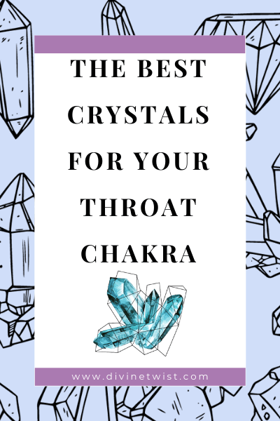 Image with text overlay: the best crystals for your throat chakra
