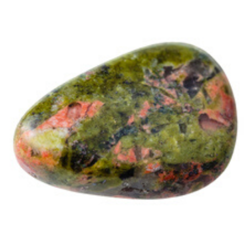 green and pink gemstone